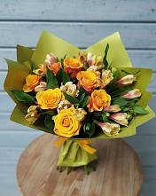 Букет цветов из:  Альстромерии и Розы в Новой Майне