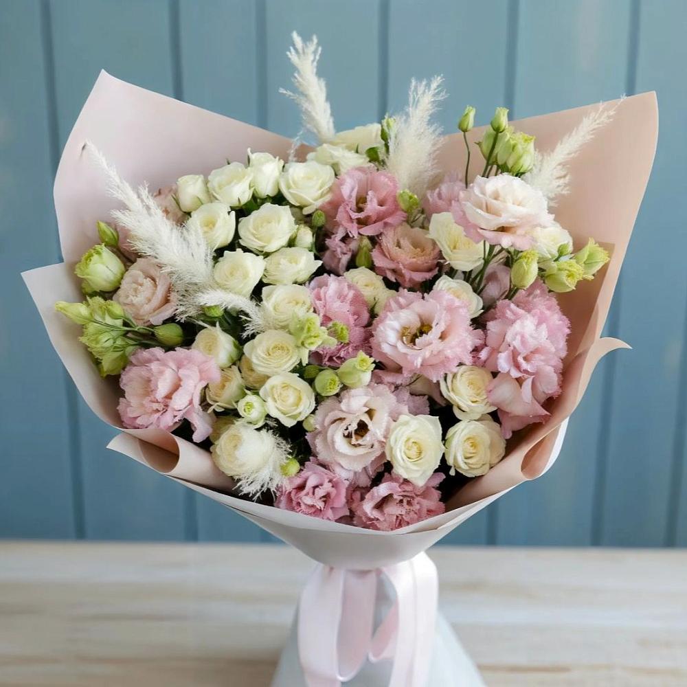 Букет цветов из: Альстромерии и Розы в Новой Майне