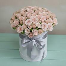 Цветочная композиция из Розы в шляпной коробке в Новой Майне