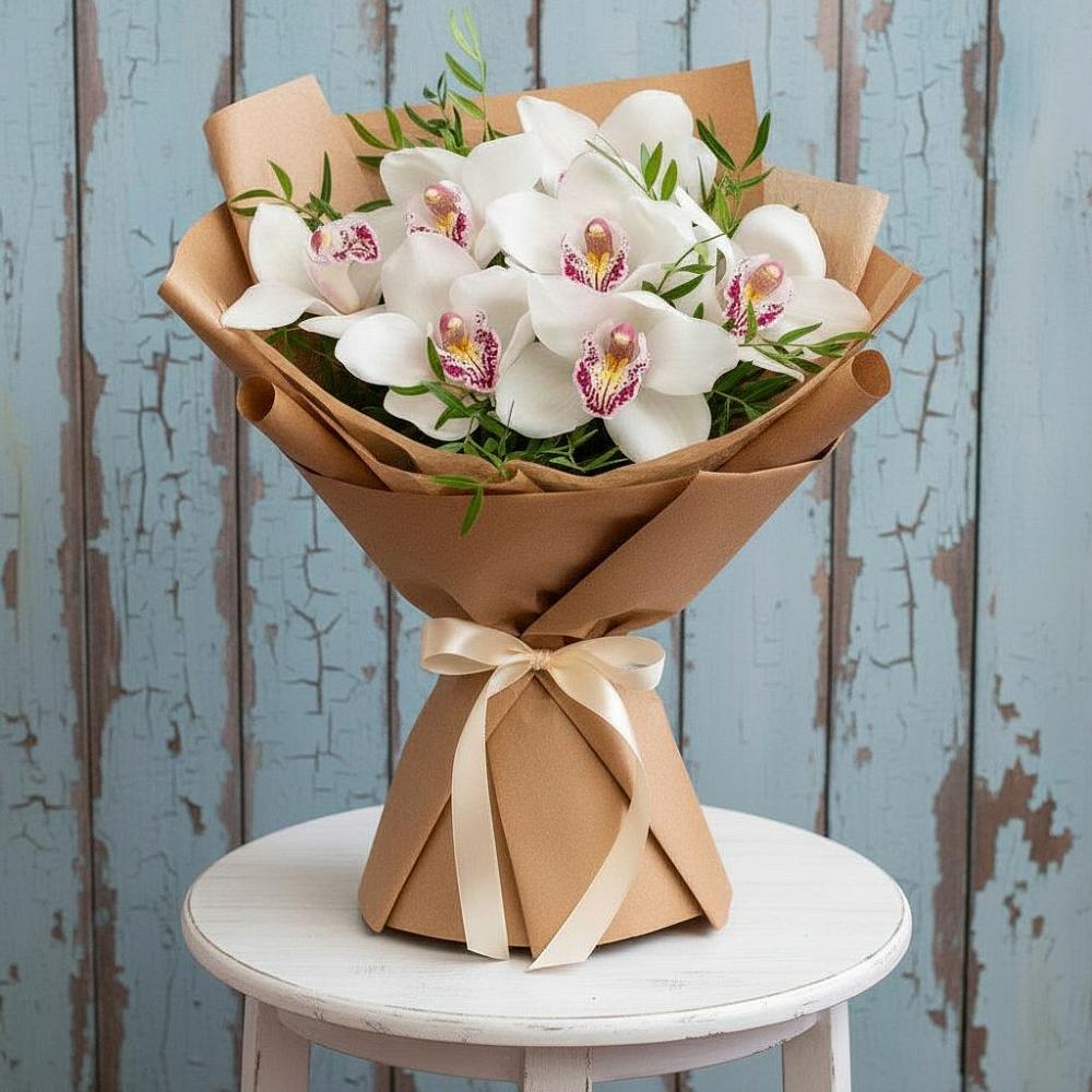Букет цветов из: Орхидеи и Розы в Новой Майне