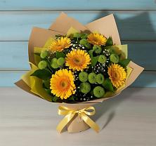 Букет цветов из:  Герберы и Хризантемы в Новой Майне