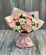 Букет цветов из:  Гвоздики, Розы и Хризантемы в Новой Майне