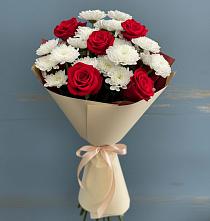 Букет цветов из:  Розы и Хризантемы в Новой Майне