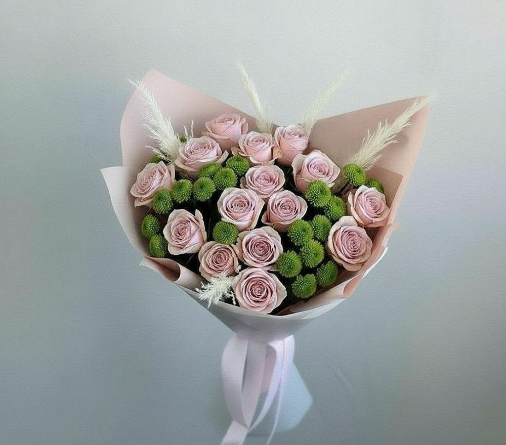 Букет цветов из: Розы и Хризантемы в Новой Майне