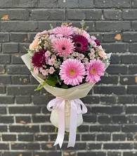 Букет цветов из:  Герберы и Хризантемы в Новой Майне