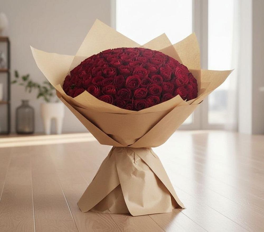Букет 101 Красная роза в Новой Майне