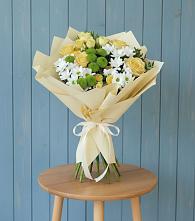 Букет цветов из:  Хризантемы и Розы в Новой Майне