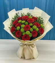 Букет цветов из:  Розы и Хризантемы в Новой Майне