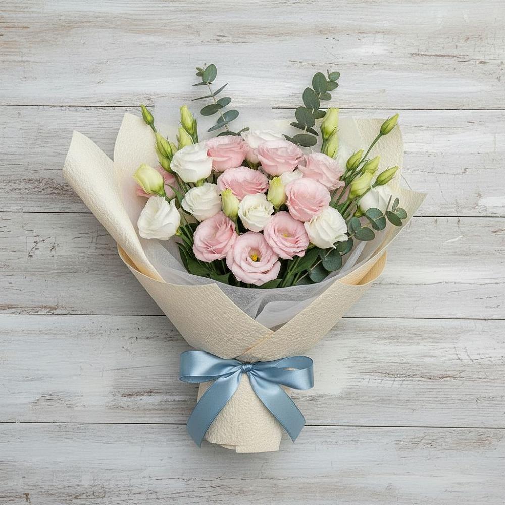 Букет цветов из: Лизиантусы в Новой Майне